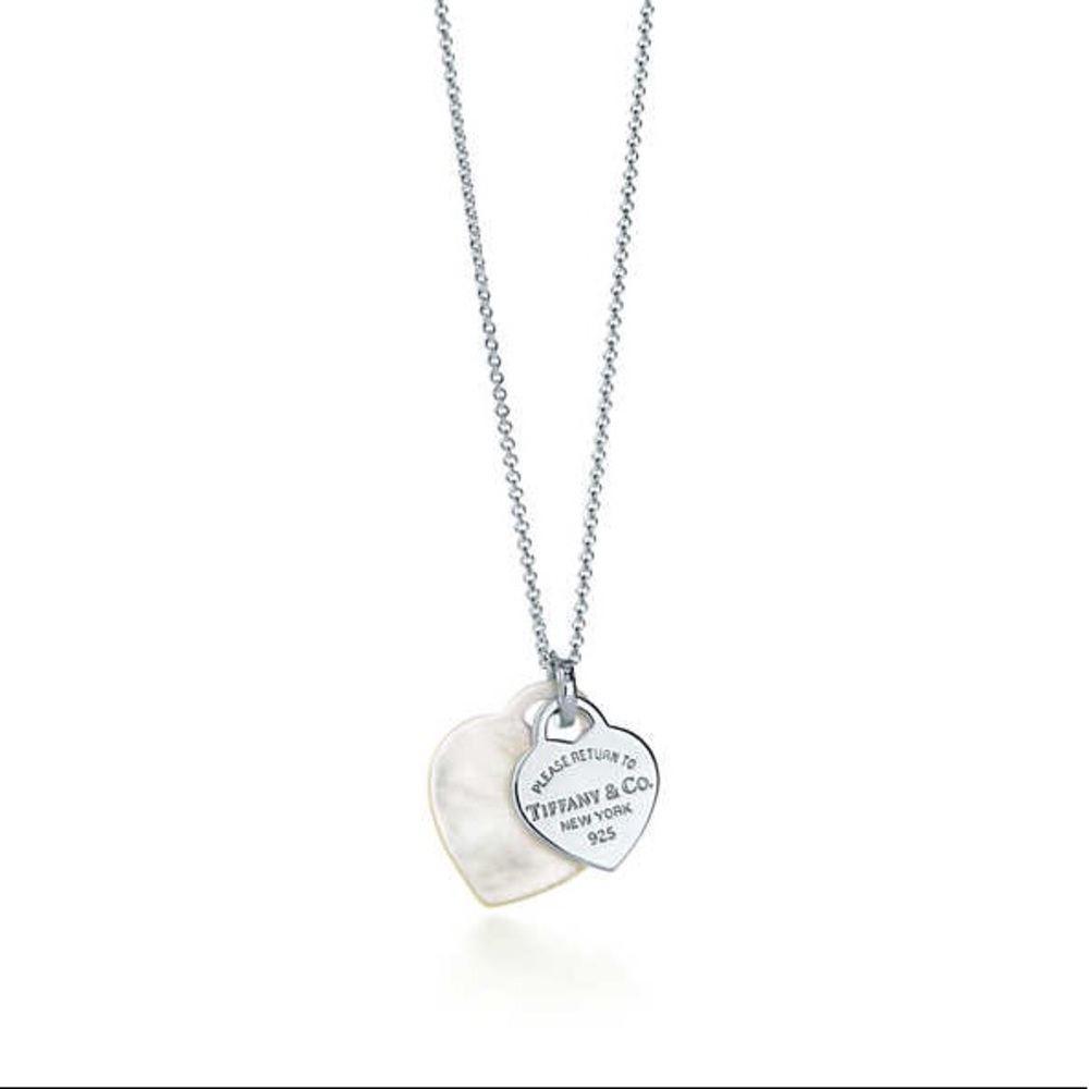 Tiffany Silver & Mother of Pearl Pendant Necklace